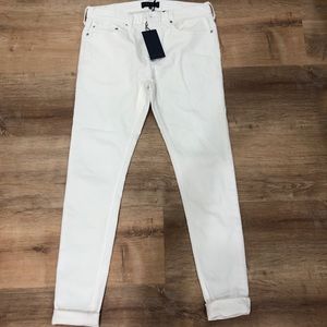 FIVE FOUR white denim skinny fit jeans